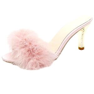 🎀 Pink Boa Heels